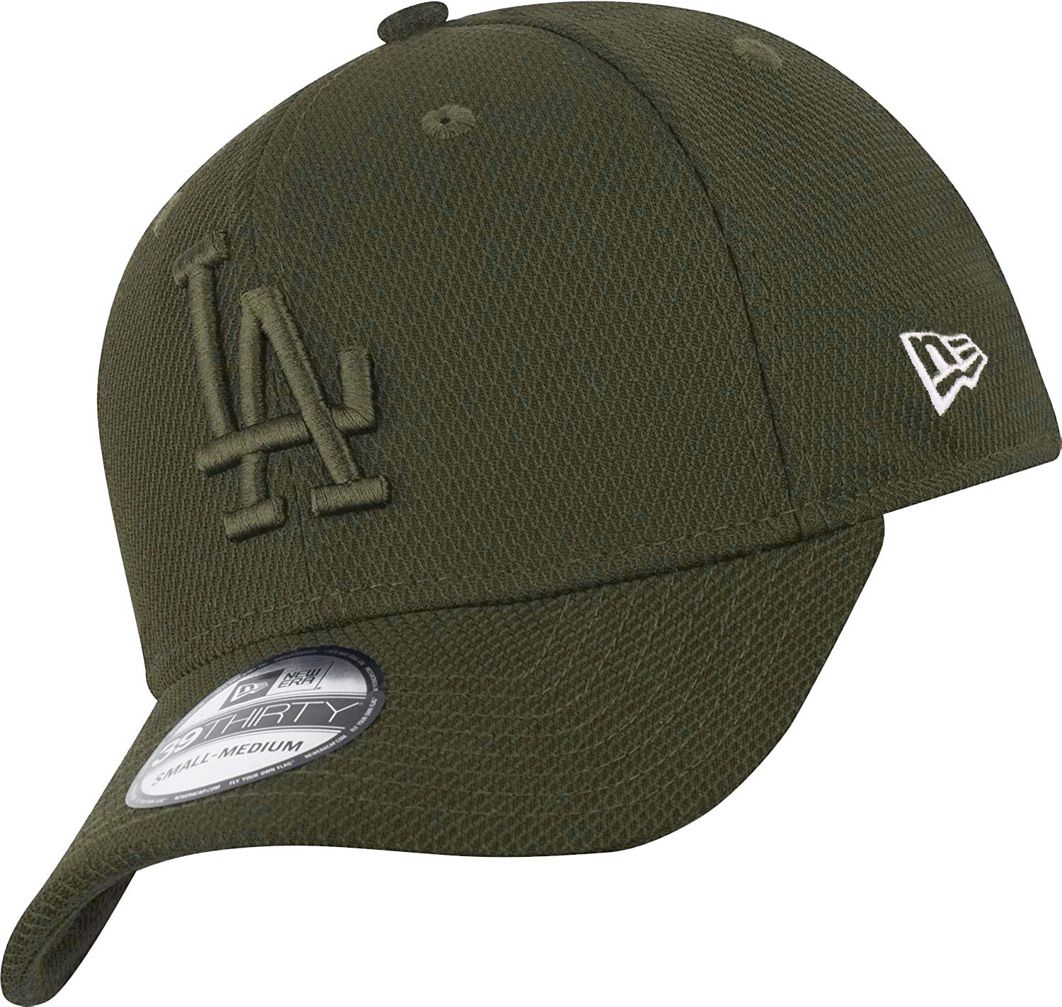 New Era Los Angeles Dodgers 39thirty Stretch Cap Diamond Era Tonal Olive - L-XL