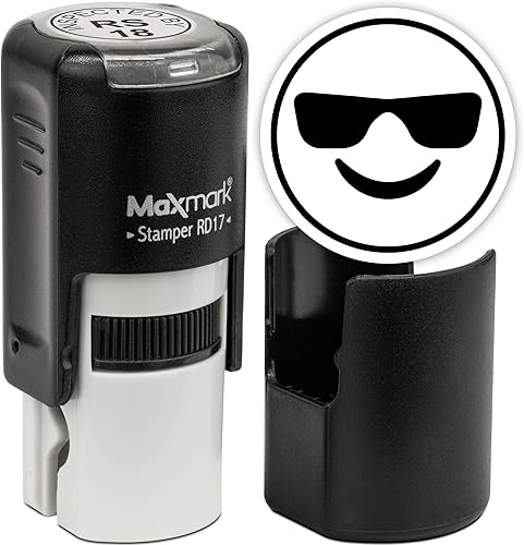 Miniatura 52 de MaxMark Sello Emoji Redondo Autoentintado - Corazón - Tinta Púrpura