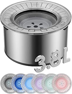 Heouvo 3,8L Wassernapf für Hunde, Großer Auslaufsicherer Hundenapf aus Edelstahl, Deckel zum Schutz vor Graben und Rutschfester Gummiboden, Wassernapf für Langsames Trinken product image