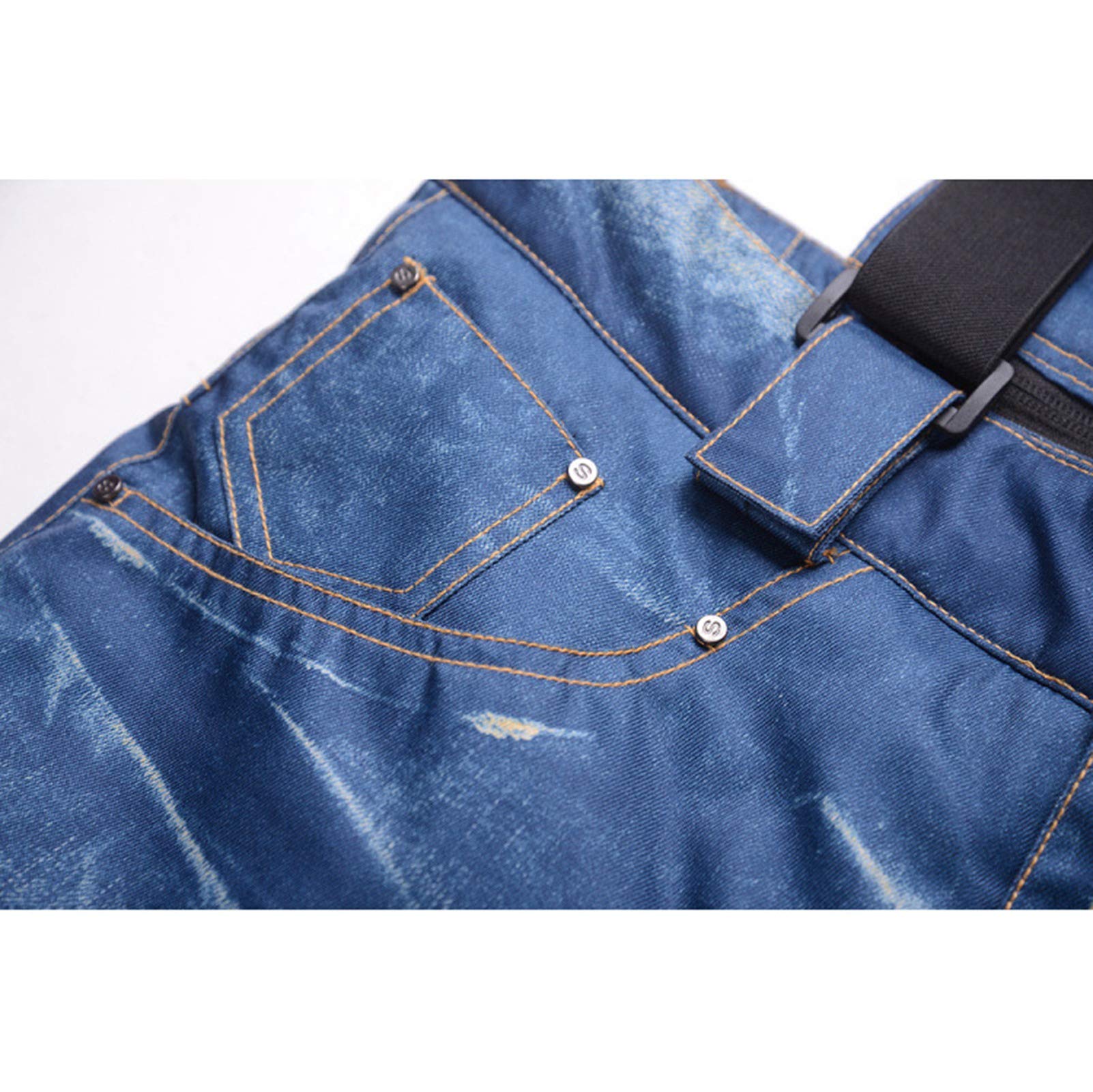 Dawwoti Pantaloni da Sci da Uomo con Bretelle, Antivento Impermeabile Pantalone da Escursione Spesse Imbottiture di Cotone Pantaloni da Neve per I Ragazzi Snowboard Campeggio Pant Corsa di Golf