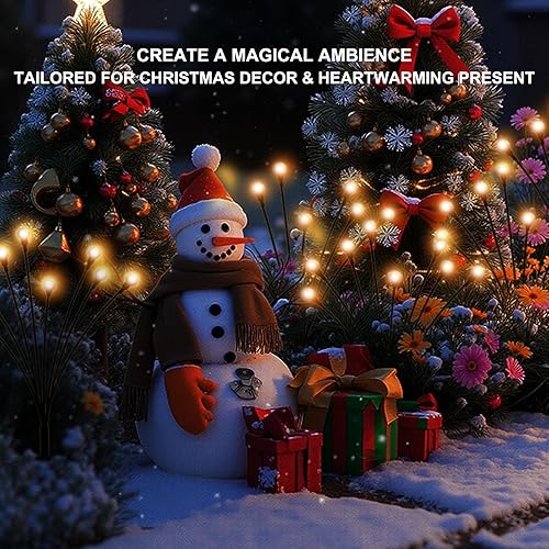 Miniatura 3 de Luces solares para exteriores, paquete de 4 unidades de 32 luces LED solares de jardín, IP65 impermeable para decoración al aire libre, luces