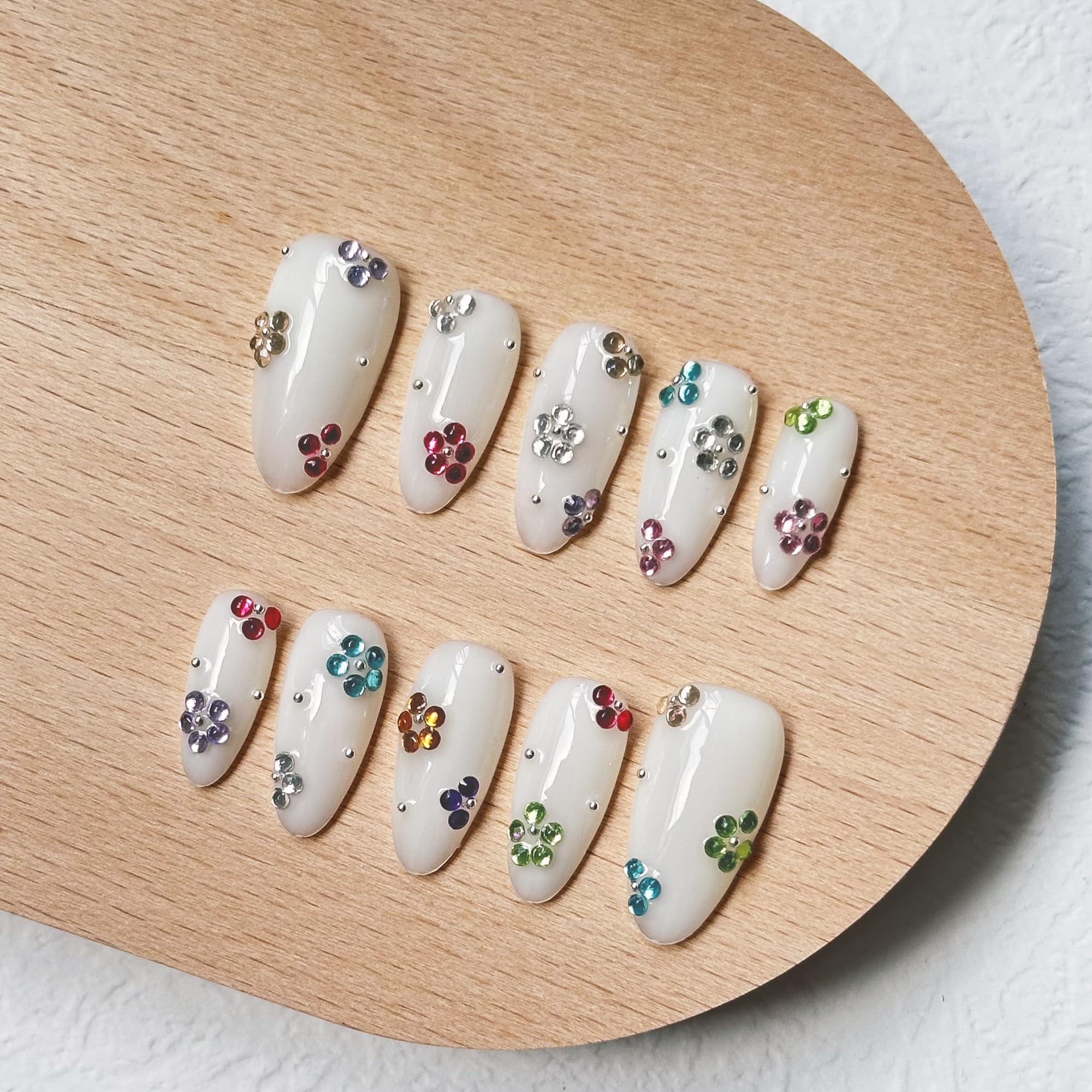 Photo 1 of XGV Handmade Press On Nails, Y2K Floral