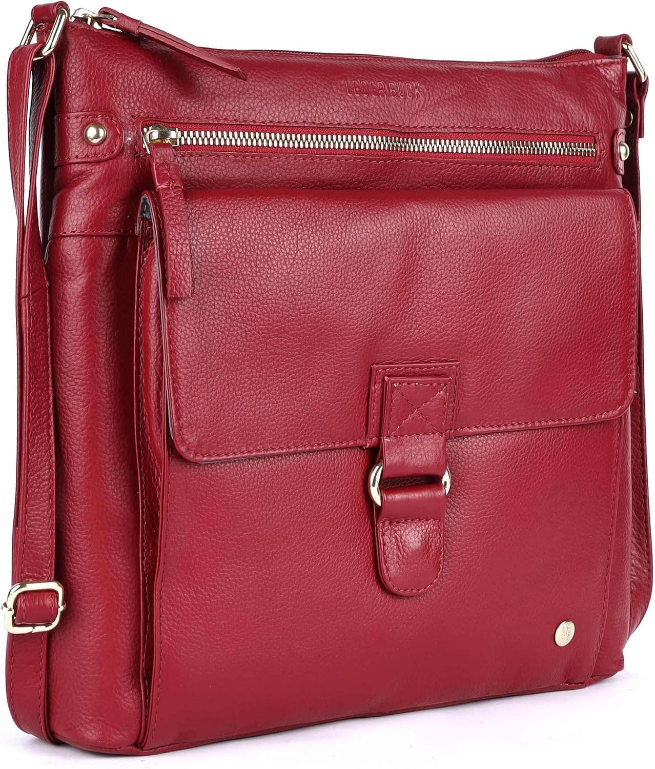 Shirley Large Soft Real Leather Womens Crossbody Handbags and Purses-Triple Zip Sling Crossover Shoulder Bag | Large, Soft, Real Leather, Purses, Triple Zip, Sling