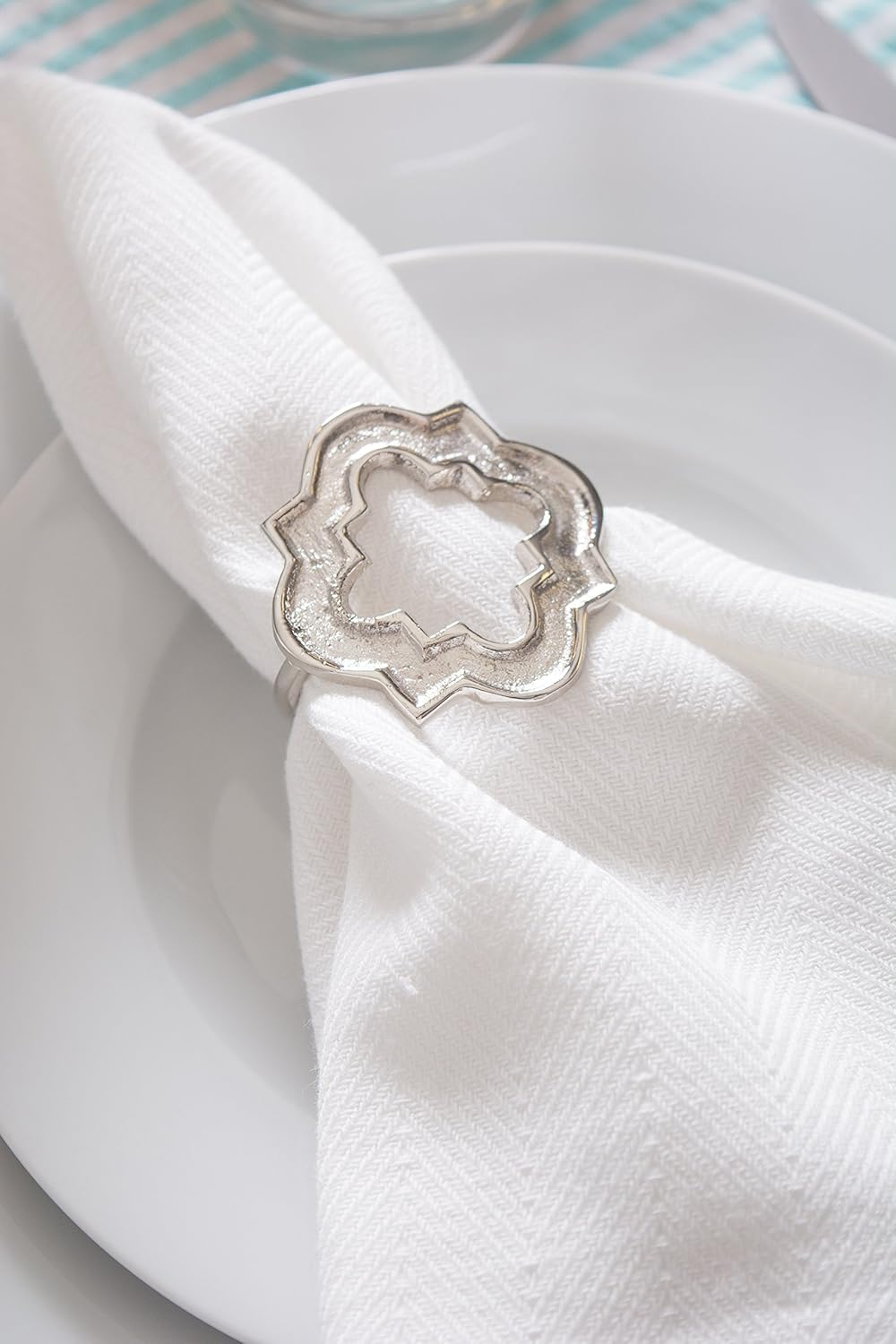 Exсluѕіvе Dіѕсоunt 50% Prісе DII Decorative Lattice Napkin Ring Set, One Size, Silver 6 Count (6115)