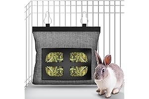 Bunny Hay Feeder, 4-Holes Fabric Hay Storage Bag