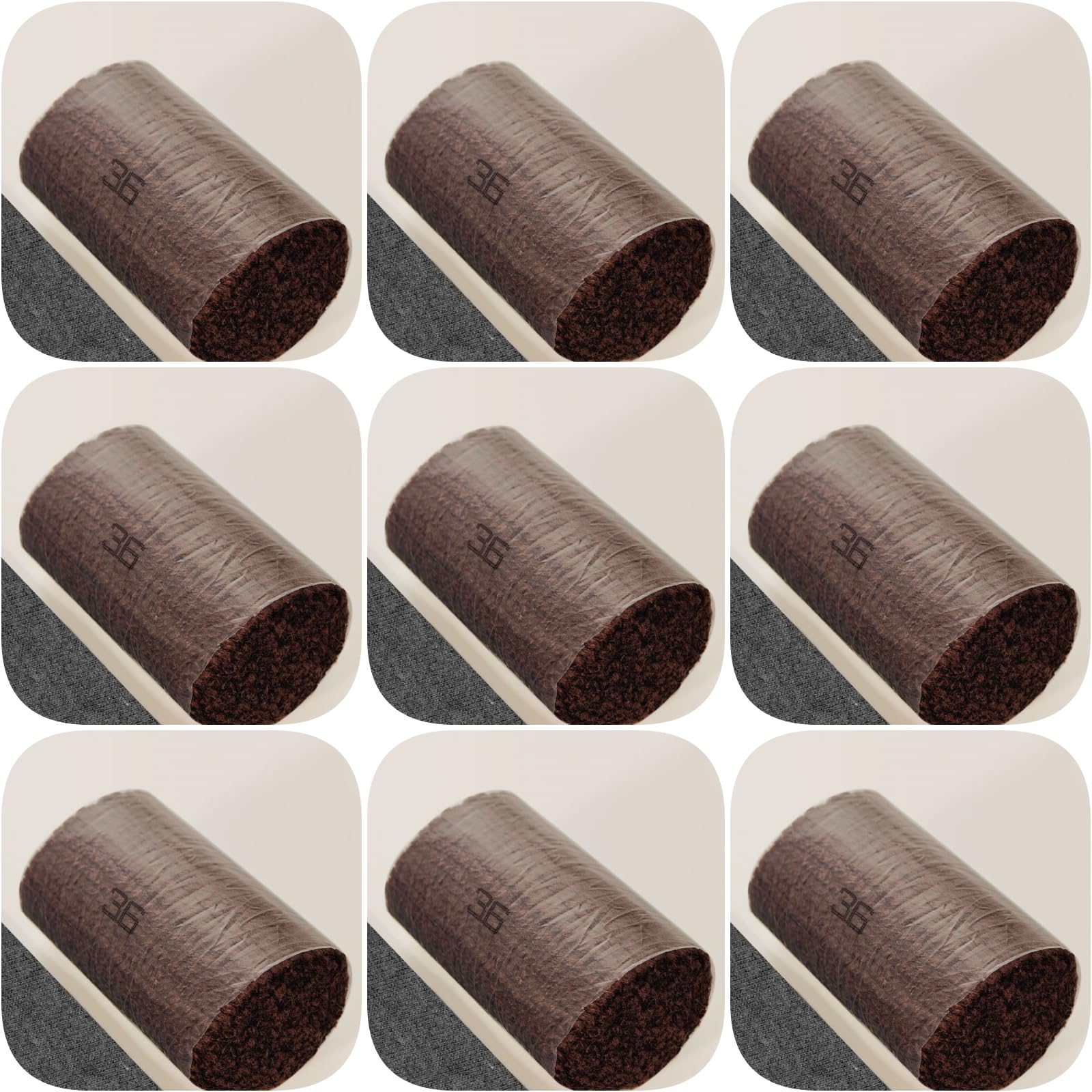 Yglnden 10 Bundles Latch Hook Kit Colorful Yarn Bundles Cut Rug DIY Latch Hook Yarn for Handmake Craft Sewing Knitting for Adults (10 Bundles# Dark Brown A)