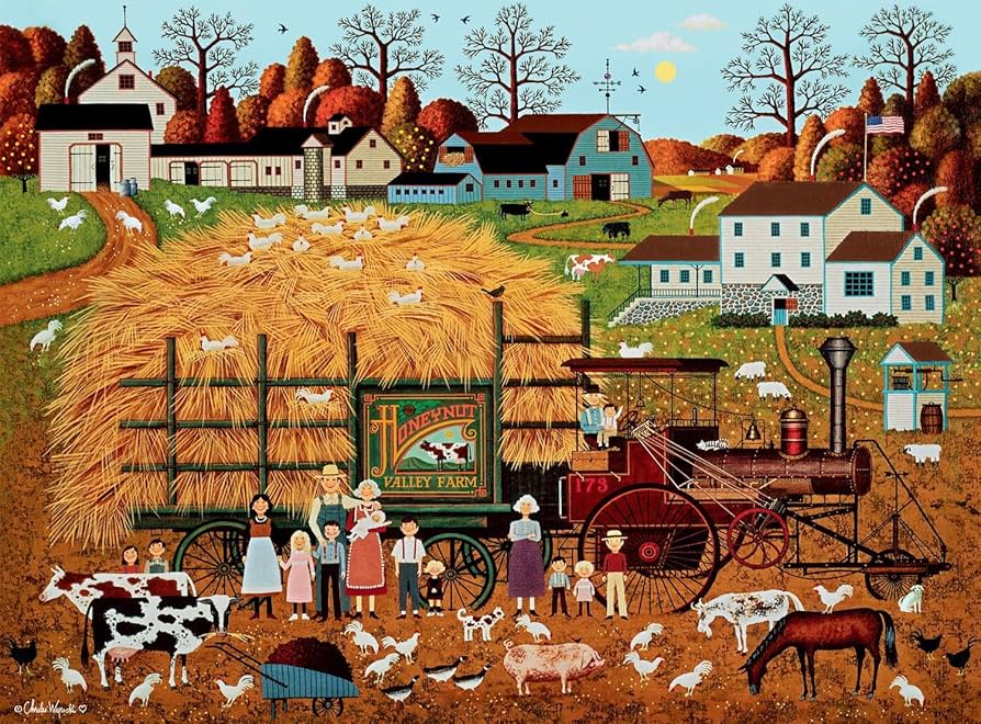 希少 チャールズ・ワイソッキー 置時計 HONEY PUMPKIN VALLEY Charles Wysocki: Honey Pumpkin Valley 1000 Piece Puzzle