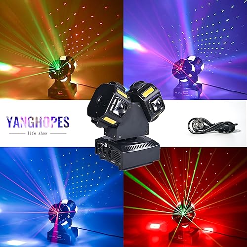 Miniatura 10 de 18 LEDs Cabeza móvil DJ luz giratoria haz luces de escenario DJ Iluminación Led Pinspot Luces de iluminación ascendente para eventos Activado por