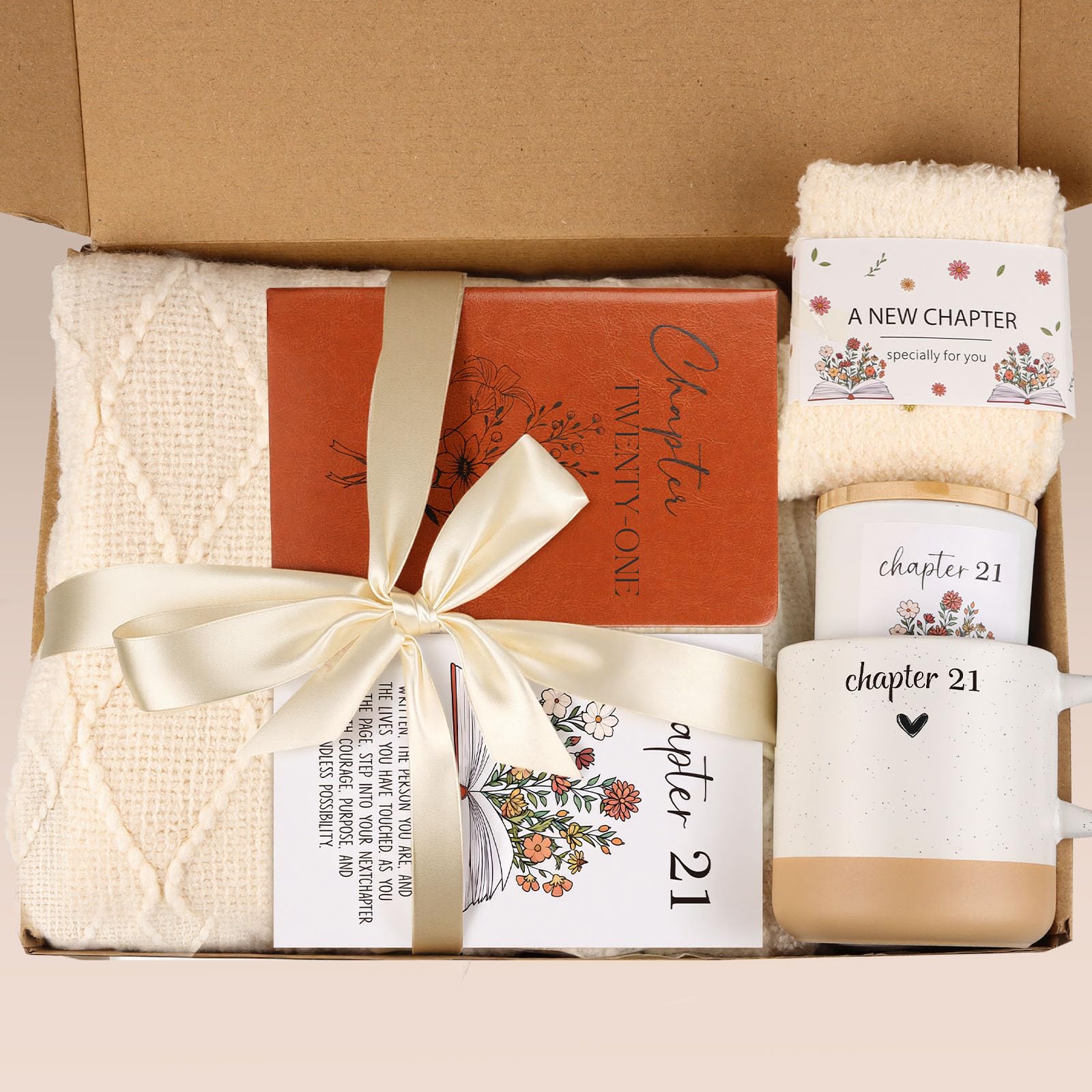 21st Birthday Gifts for Her, Unique Chapter 21 Year Old Birthday Gifts for Women Happy 21st Bday Gift Basket for Women Turning 21 Year Old Girl Gift Box Ideas for Her Daughter Sister Girlfriend | Chapter 21