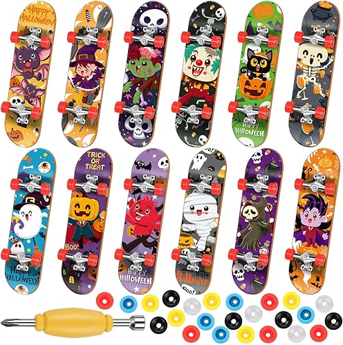Regalo de fiesta de Navidad para niños, 48 piezas de juguete de patineta con 24 ruedas intercambiables y mini destornillador para niños, relleno de
