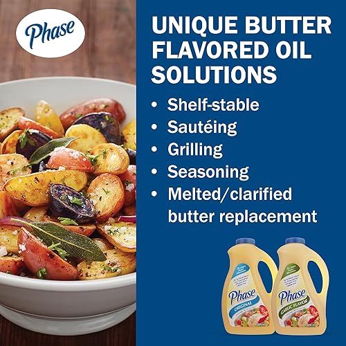 Miniatura 4 de Ventura Foods LLC Phase con Mantequilla Líquida de Ajo Alternativa, Mantequilla Sustituta Versátil Libre de Lácteos y Vegana para Servicio
