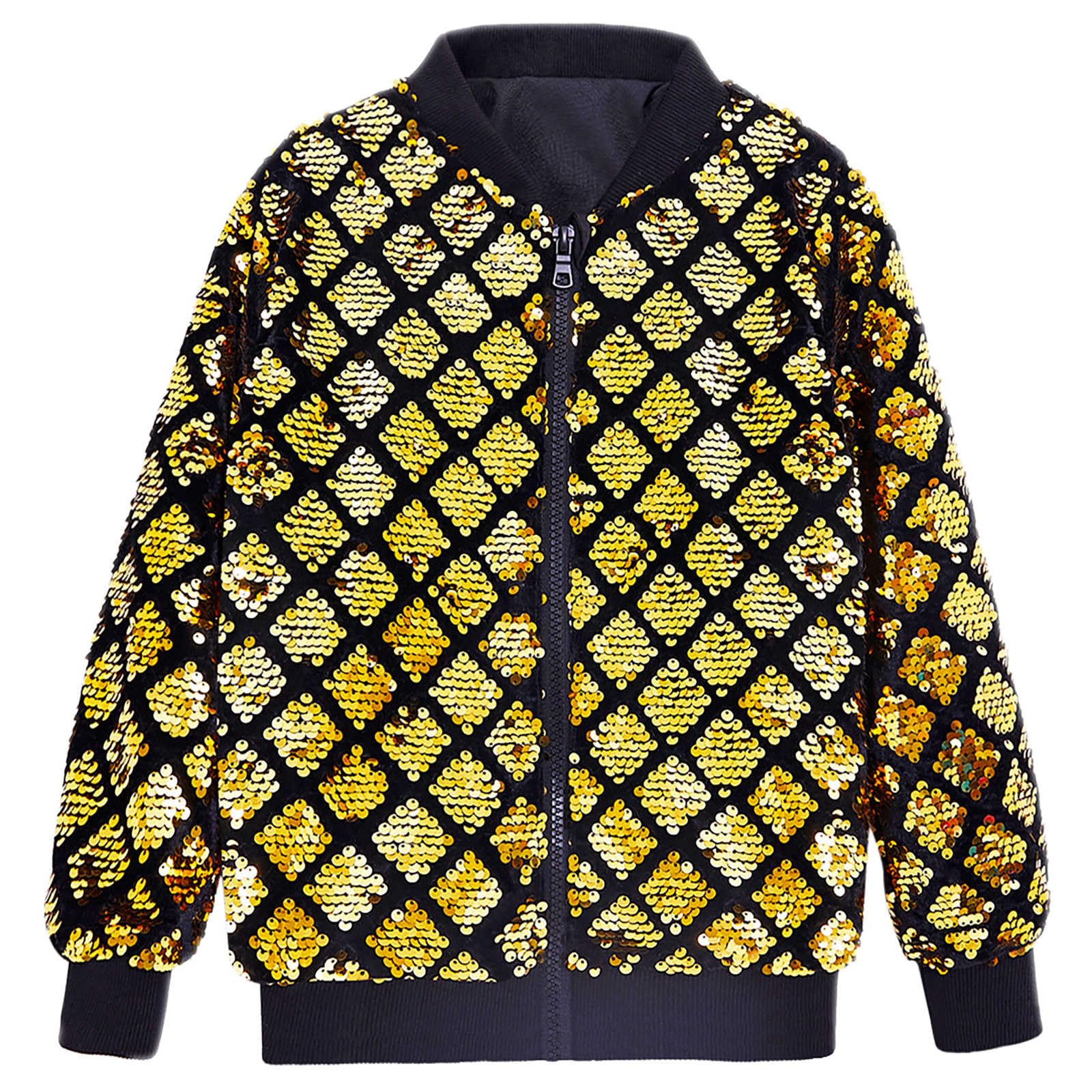Giubbotti Invernali Uomo - Giacca Uomo Casual con Paillettes Scintillanti per Serate Discoteca a Maniche Lunghe e Chiusura con Cerniera
