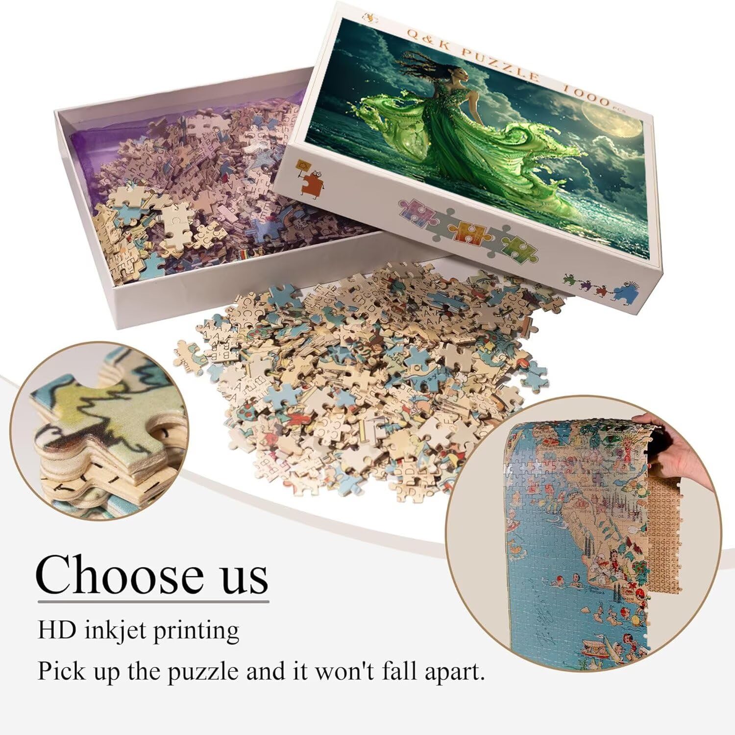 Puzzle in Legno per Adulti 5000 Pezzi | Luna Ballerina| Giocattoli Educativi | Puzzle Adulti E Famiglie Decor | Dimensione Di 156x105cm | Regalo Adultis | Regali Natale (Formato: 62.4x42in) o-939
