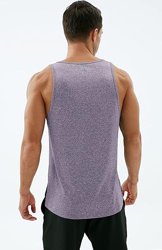 Miniatura 2 de icyzone Camiseta deportiva sin mangas con espalda cruzada para hombre, para gimnasio, entrenamiento, correr, ejercicio