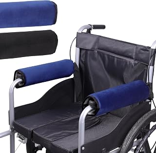 lefeke 2 Pack Wheelchair armrest Pads - Soft Velvet Foam armrest Covers for wheelchairs, Office Chairs and armchairs, etc., Effectively relieves arm Pressure and Prevents Soreness