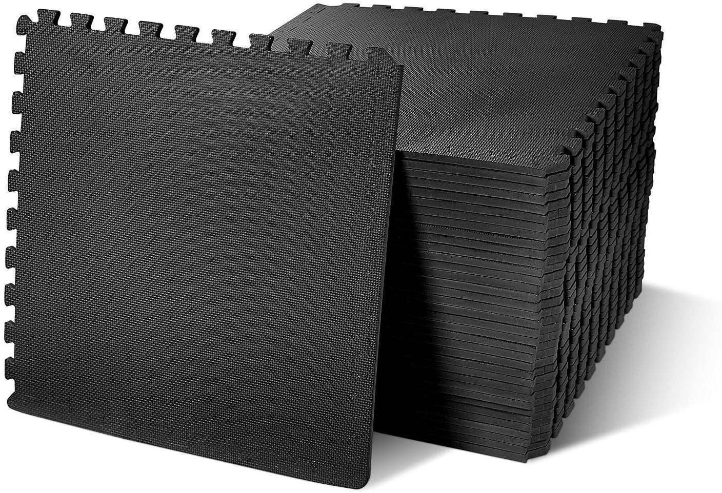 Multi-Purpose Safety Floor Mat Foam Outdoor Indoor Interlocking Rubber Tiles (16 to 80 SQ FT / 4 to 20 pcs Mats) (4 Mats-16 square feet)
