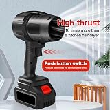 Akumulatorowa dmuchawa do liści, turbo, mini dmuchawa do liści z akumulatorami 21 V 1300 mAh i ładowarką, 800 W 35000 obr./min, przenośna elektryczna dmuchawa do kurzu, śniegu