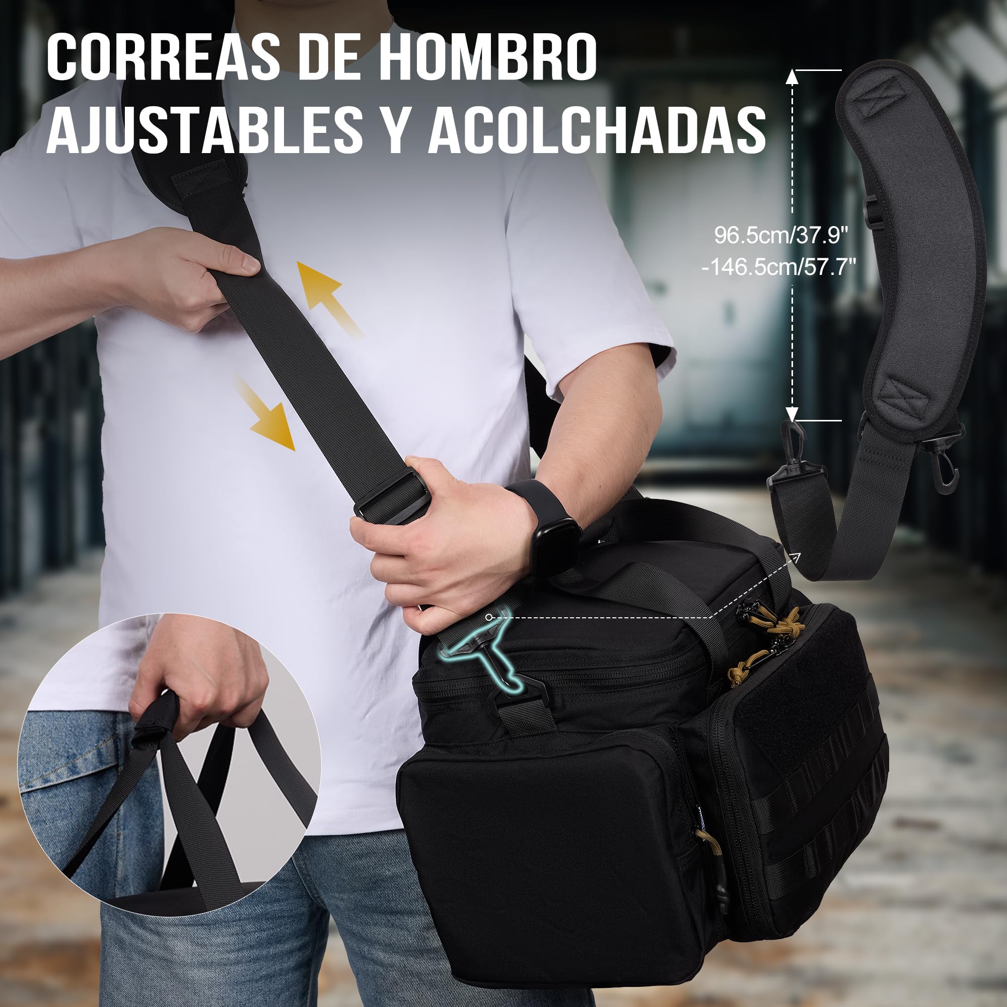 OneTigris Range Bag, Bolsa de Policía, Bolsa de Armas Tácticas para Caza, Campo de Tiro, Pesca, Senderismo