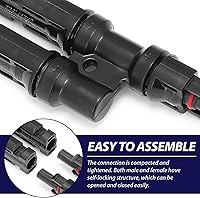 Vista 6 de Weewooday 10 pares de conectores solares Y de rama para conexión paralela entre paneles solares FMM+MFF