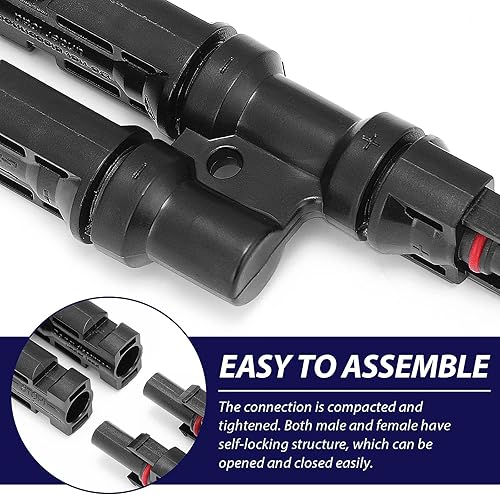 Miniatura 6 de 10 pares de conectores de rama solar conector Y conector impermeable de panel solar Piezas de energía eólica solar y accesorios para conexión