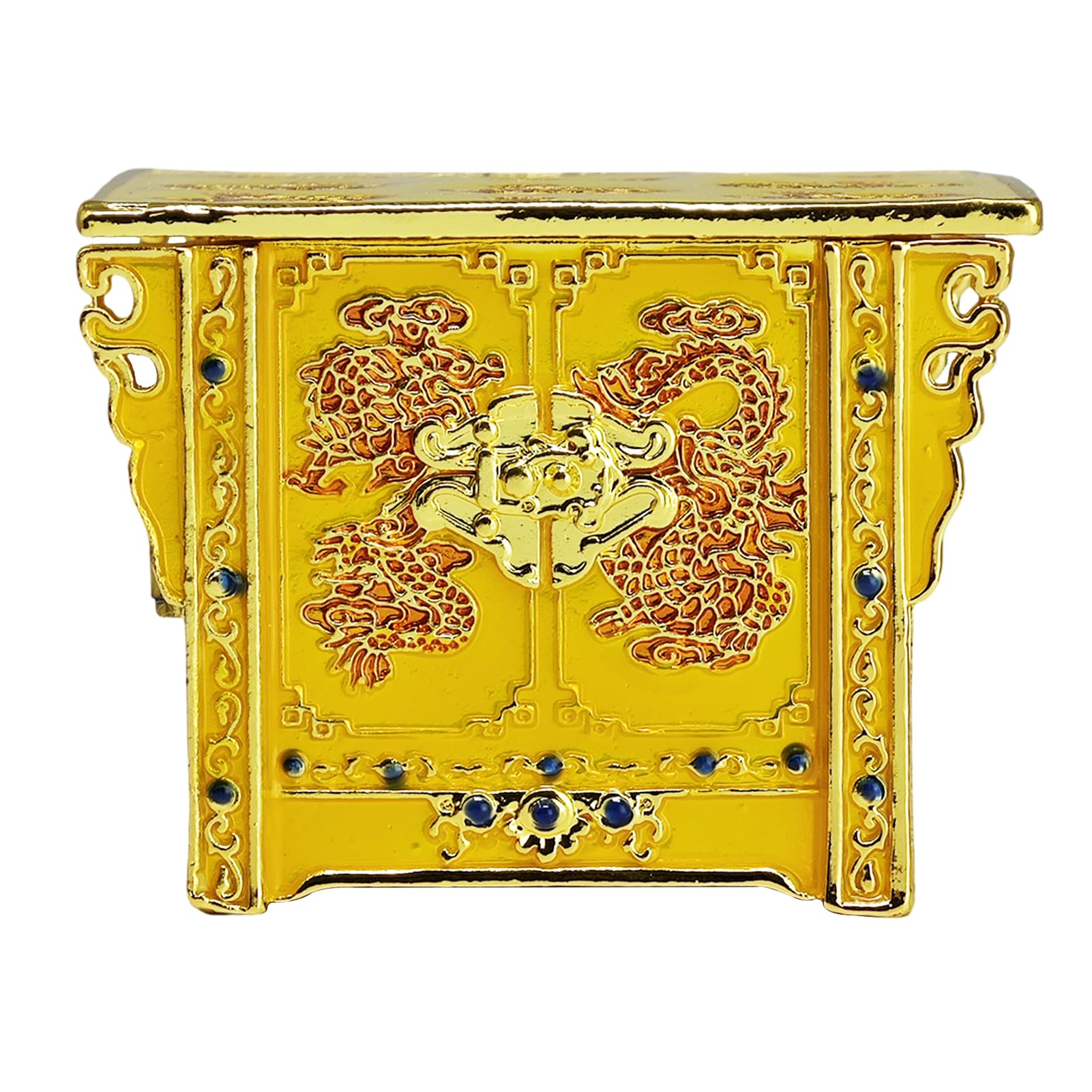 Fengshuibringluck Yellow Feng Shui Treasure Chest With Double Dragon Wealth And Good Luck Talisman (Yellow)