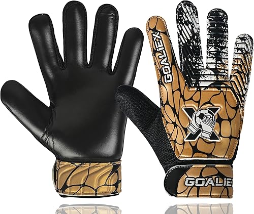 Miniatura 1 de Guantes de portero de fútbol, guantes de portero de fútbol para niños, niños, jóvenes, niños, doble muñeca a lo largo de 0.157 in (0.157 in), palma