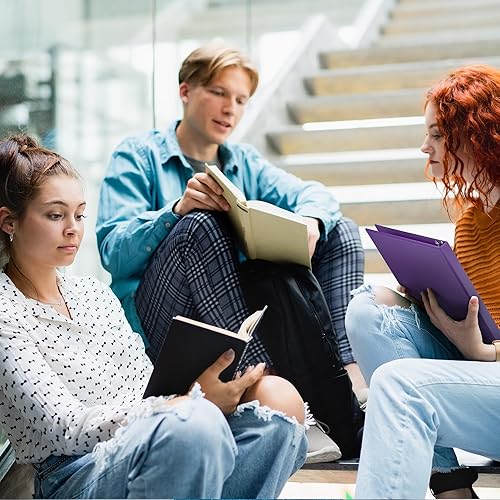 Miniatura 9 de Samsill Carpeta duradera de 1 pulgada, fabricada en los Estados Unidos, carpeta de anillos en D, carpeta transparente personalizable, morado,