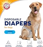 Arm & Hammer for Pets, couches pour chiennes, taille grande, 12 unités | Ultra-absorbantes, ajustables, couches pour chiennes avec protection anti-fuites et indicateur d'humidité