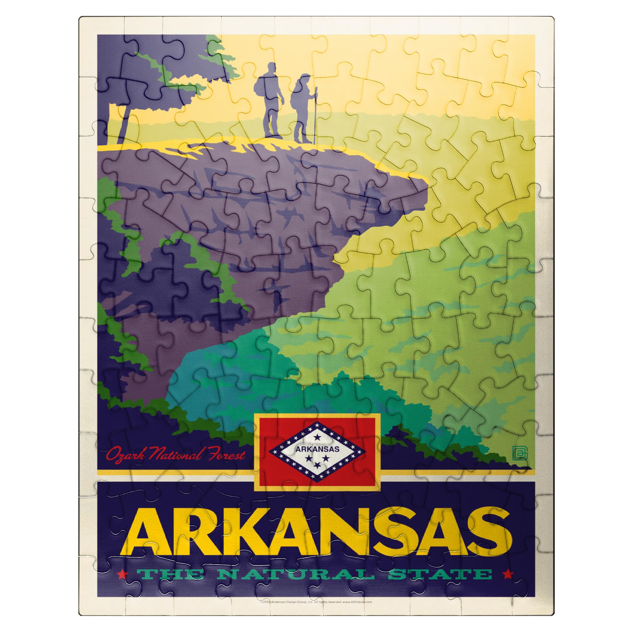 MyPuzzle Arkansas: The Natural State - Premium 100 Piece Jigsaw Puzzle for Adults