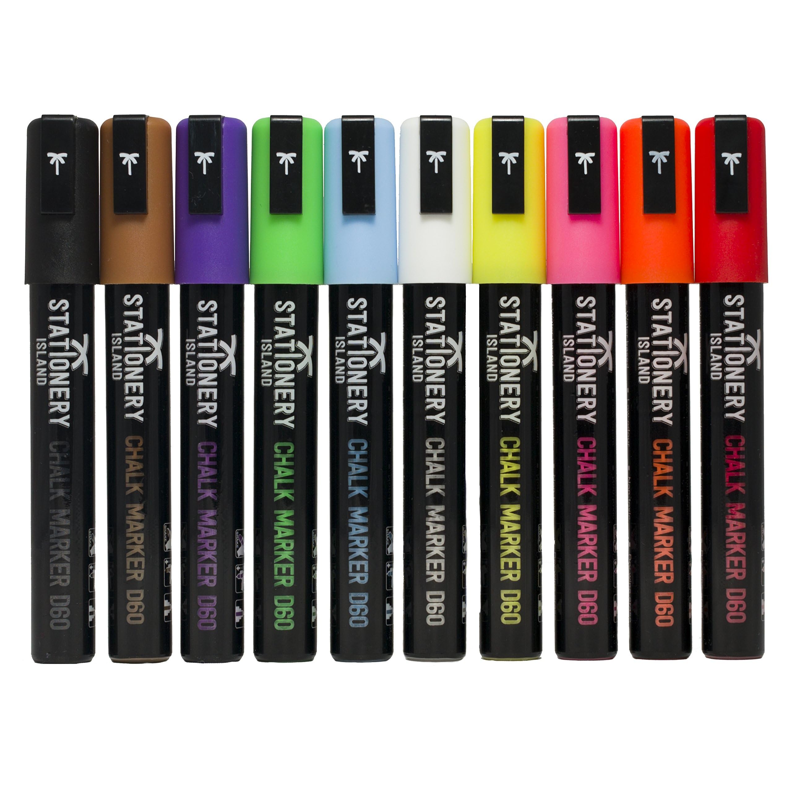 20 Pennarelli A Gesso Liquido STATIONERY ISLAND - Cancellabili Per Lavagna, Vetro E Superfici Lisce - Foto 10