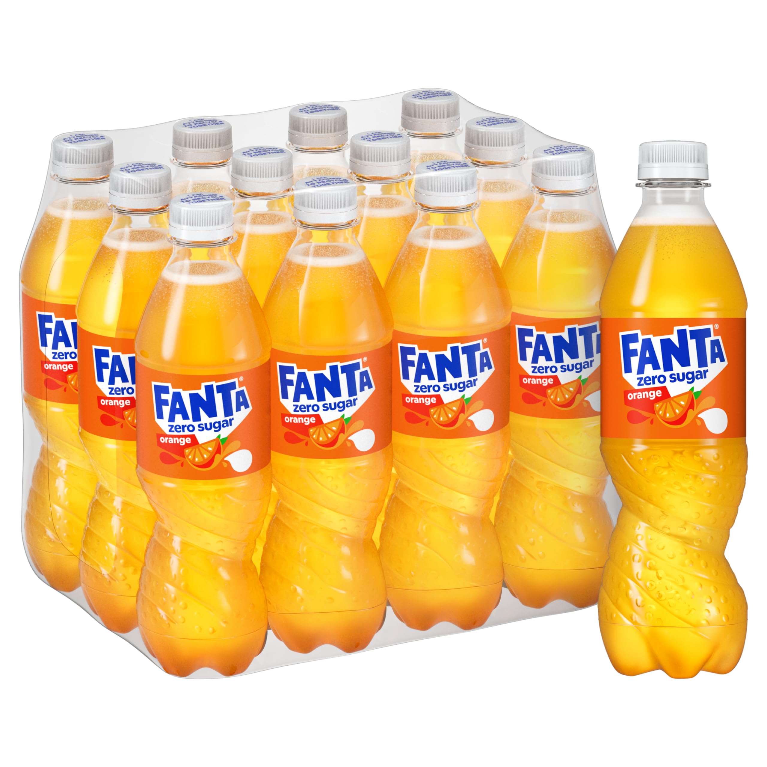 Fanta Orange Zero Soft Drink 500Ml Bottle (Pack Of 12)