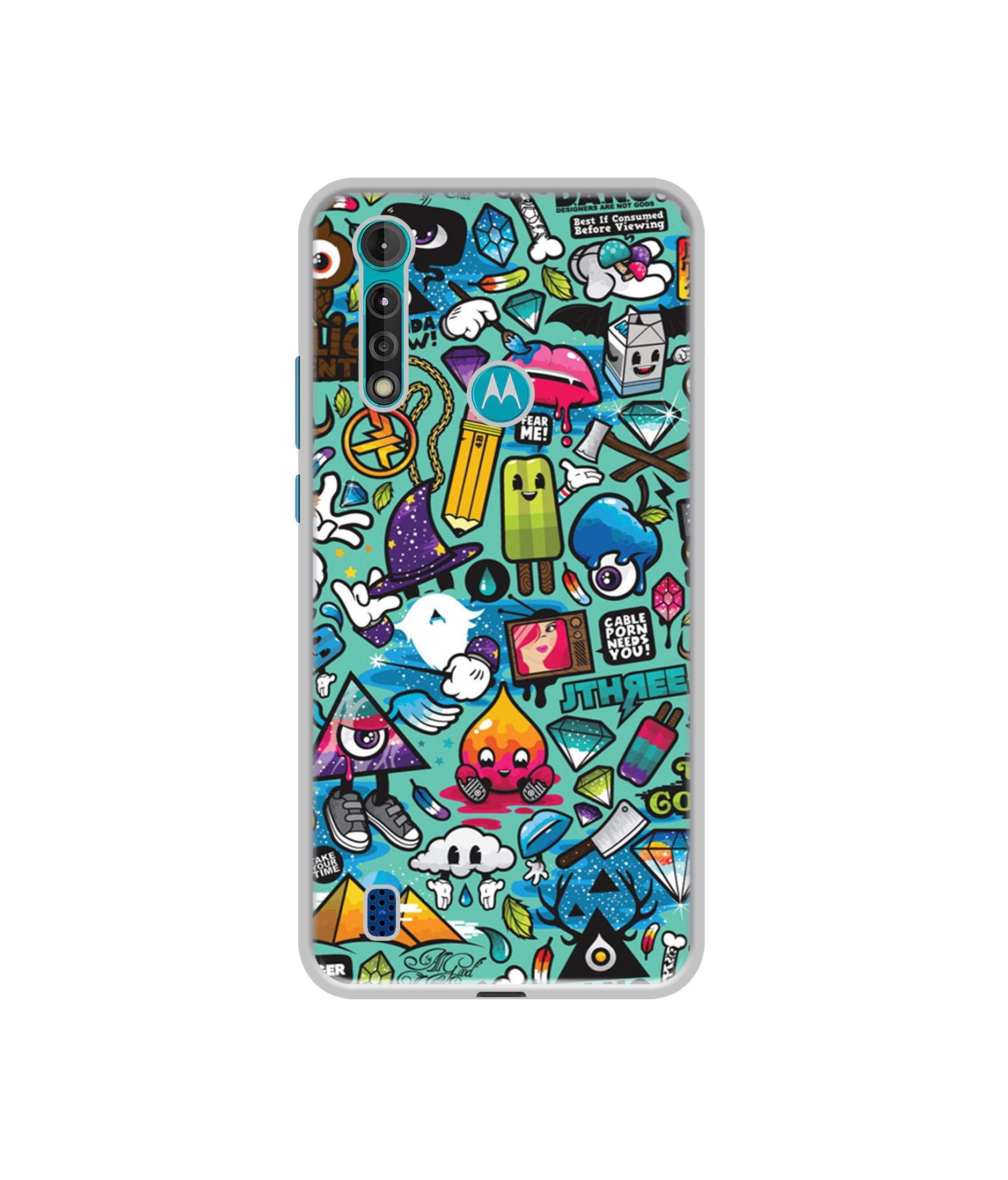 Casotec Crazy Design Printed Silicon Soft TPU Back Case Cover for Motorola Moto G8 Power Lite