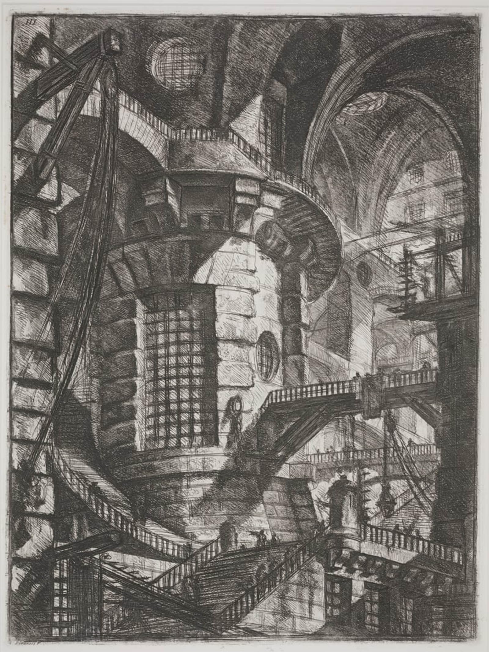POSTERIIk Vintage Art Print Images Pictures Print the Round Tower by Battista Piranesi Modern Colour Posters for Office Home Decor 60x90cm
