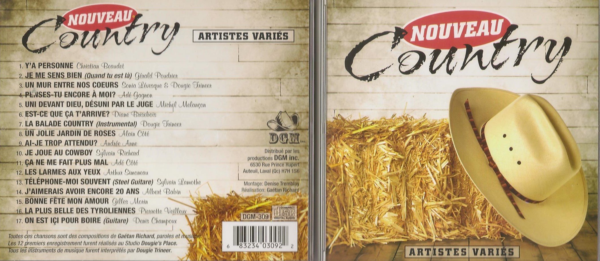 NOUVEAU COUNTRY (17 SUCCÈS ORIGINAUX) DGM [Audio CD]