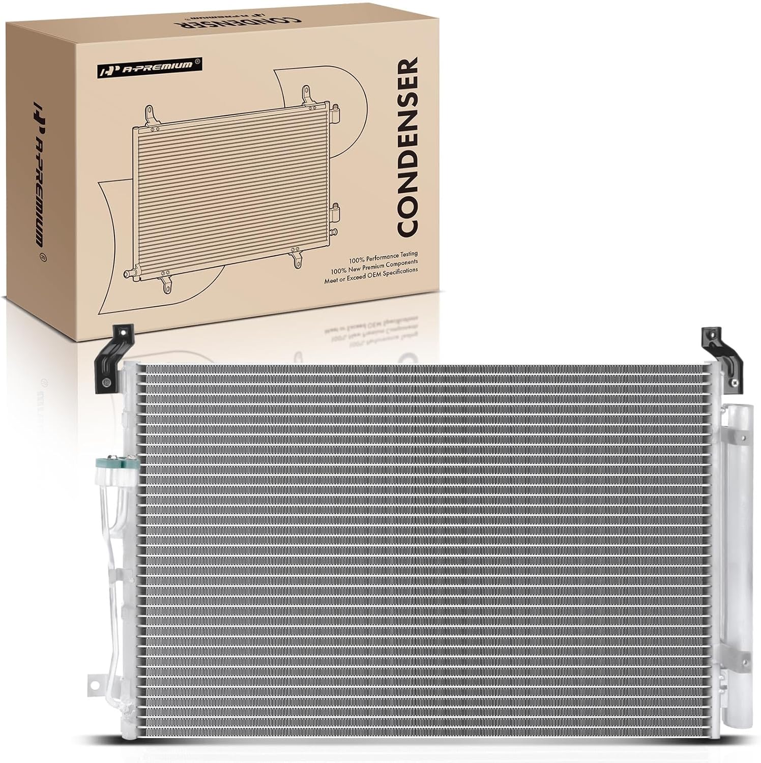 A-Premium A/C Condenser Compatible with 2007-2012 Hyundai Veracruz, 3.8L 6Cyl