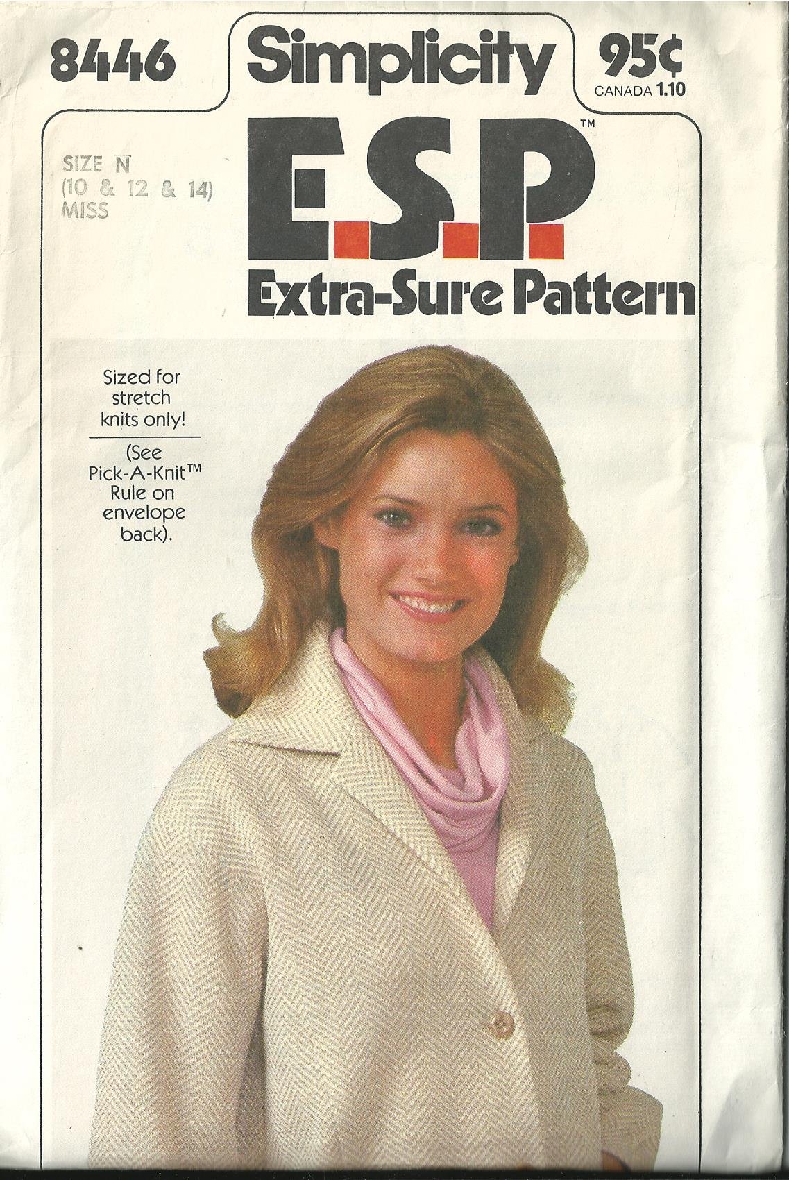 Patron veste Simplicity 8446 pour coudre facilement un vêtement sans doublure
