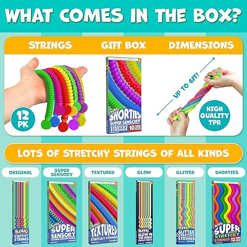 Miniatura 5 de BUNMO Cuerdas elásticas  Juguetes sensoriales  Juguetes estimulantes y adictivos para niños  Juguete antiestrés  Horas de diversión para niños