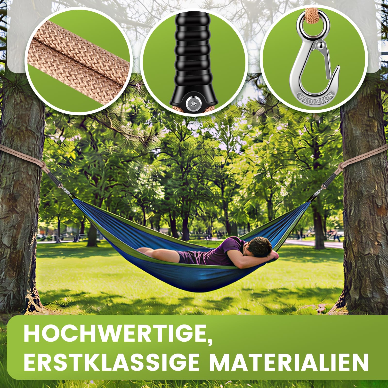Schaukel Befestigung Seil 60cm,2er Hängematte Aufhängung Seil,Baum Hängesessel Balkenbefestigung mit Edelstahl Haken für Indoor Outdoor Baumschaukel Hängematte Hängesessel Nestschaukel Yoga, Natural