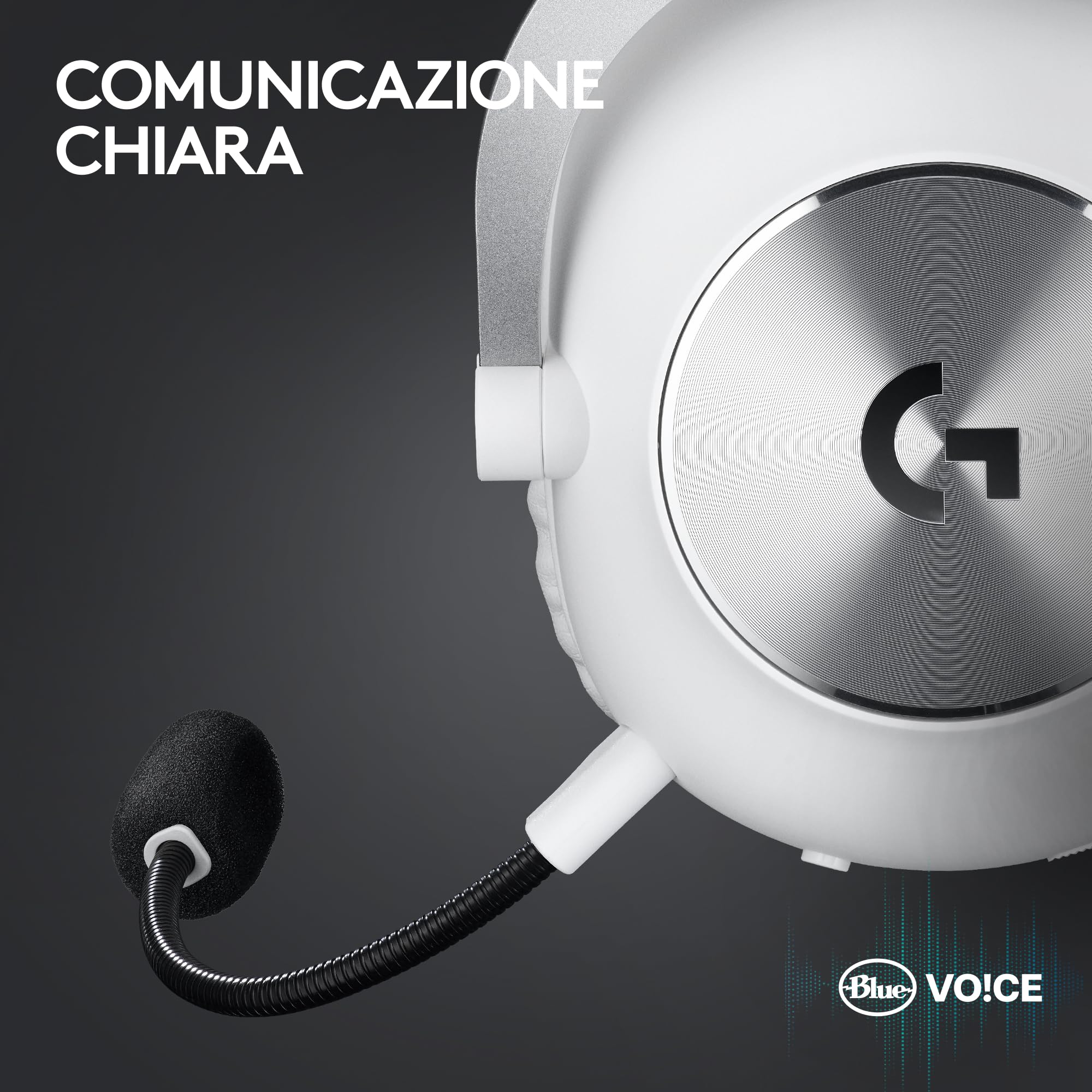 Logitech G PRO X 2 LIGHTSPEED Cuffie gaming wireless (Bianco) | Microfono a braccio, Driver Grafene 50mm, DTS:Headphone X 2.0 Surround 7.1, Bluetooth/USB/3.5mm Aux, PC, PS5, PS4, Switch