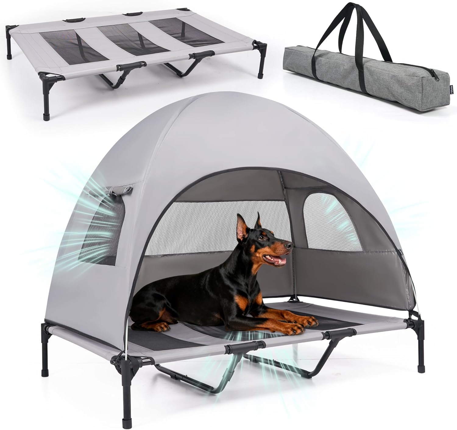 Sturdy Outdoor Dog Bed with Canopy for Pets up to 110 lbs Sturdy Outdoor Dog Bed with Canopy for Pets up to 110 lbs