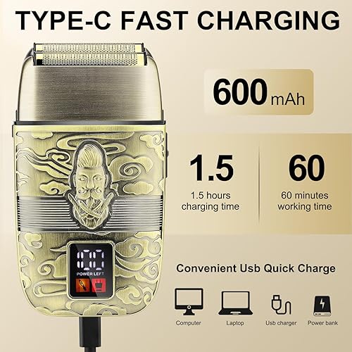 Miniatura 6 de Suttik Electric Foil and Bald Shavers for Men,Electric Razor for Men,Close Cutting Head Shavers Beard Trimmer, Gift for Men