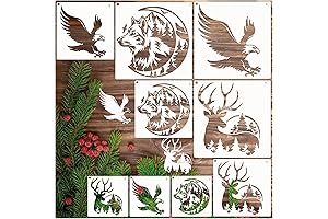 Eagle Stencil, Wildlife Stencils for Painting, Eagle Nature Stencils for Wall Home...
