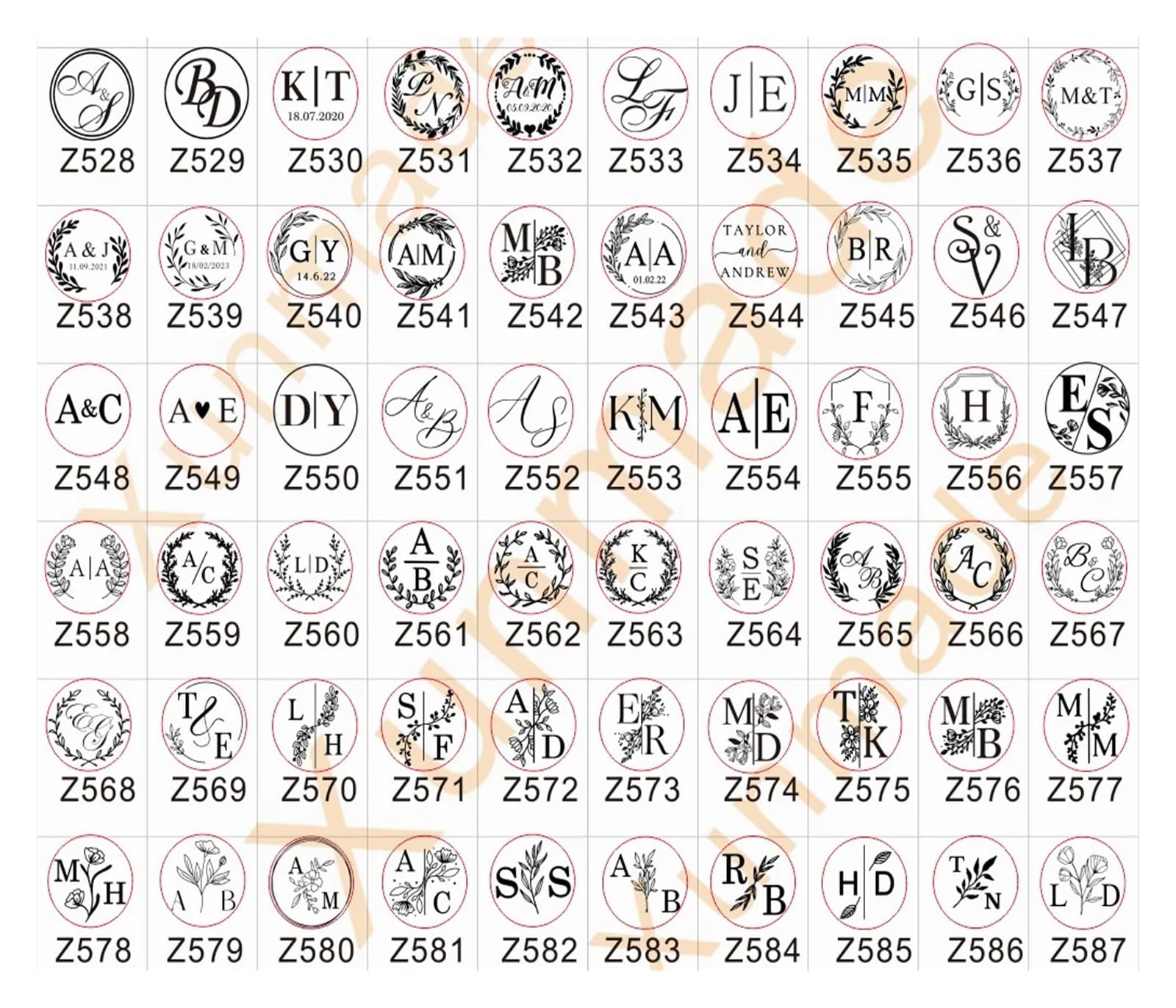 Sigilli in ceralacca monogramma autoadesivi in ​​resina | Sigilli di cera monogramma autoadesivi da 10-900 pezzi: inviti di nozze e fai-da-te(200pcs)
