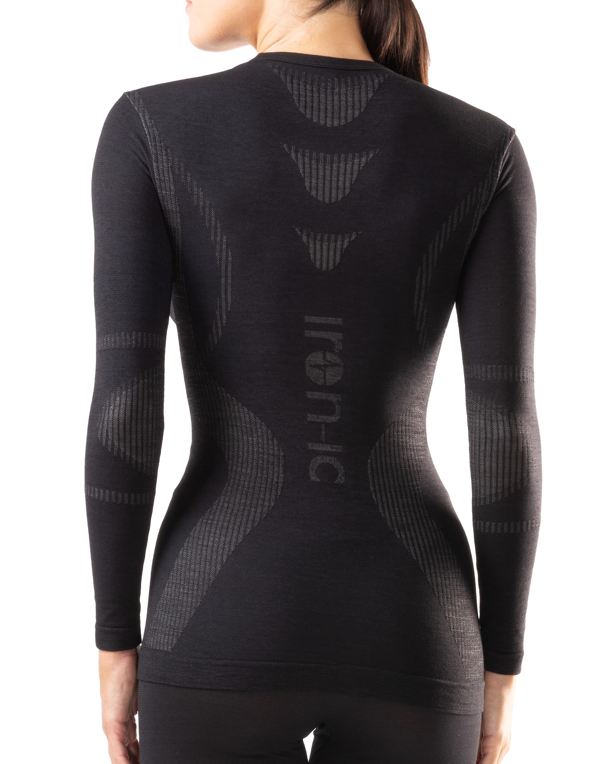 Iron ic - Damen Langarm T-Shirt Seamless Merino Thermoregulierend - Komfort Fit - Art. 213005