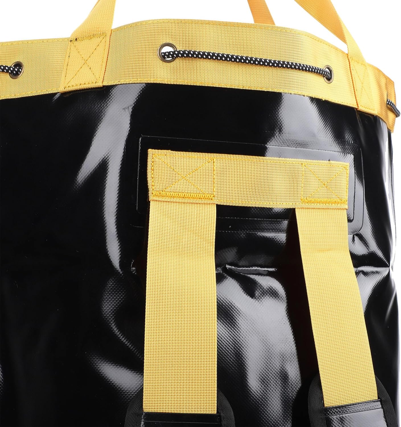 Dpofirs Climbing Rope Storage Bag, PVC Rope Bucket Backpack with Drainage Holes & Locking Clamp for Caving, Waterfall, Outdoor Adventure Gear