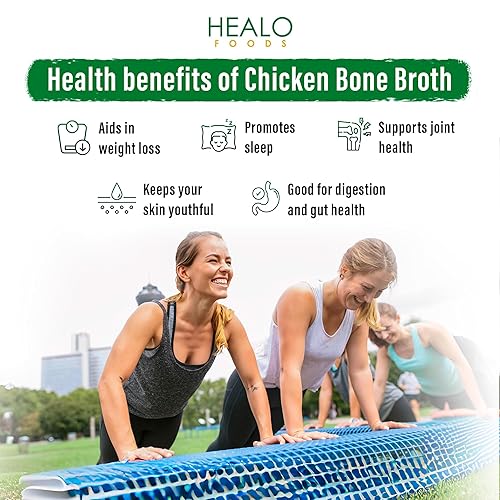 Miniatura 5 de Healo Foods Heritage - Caldo de hueso de pollo (Above Organic)  Colágeno natural y proteínas  Sin gluten  Caldo de pollo sin OGM  Caldo para cocinar