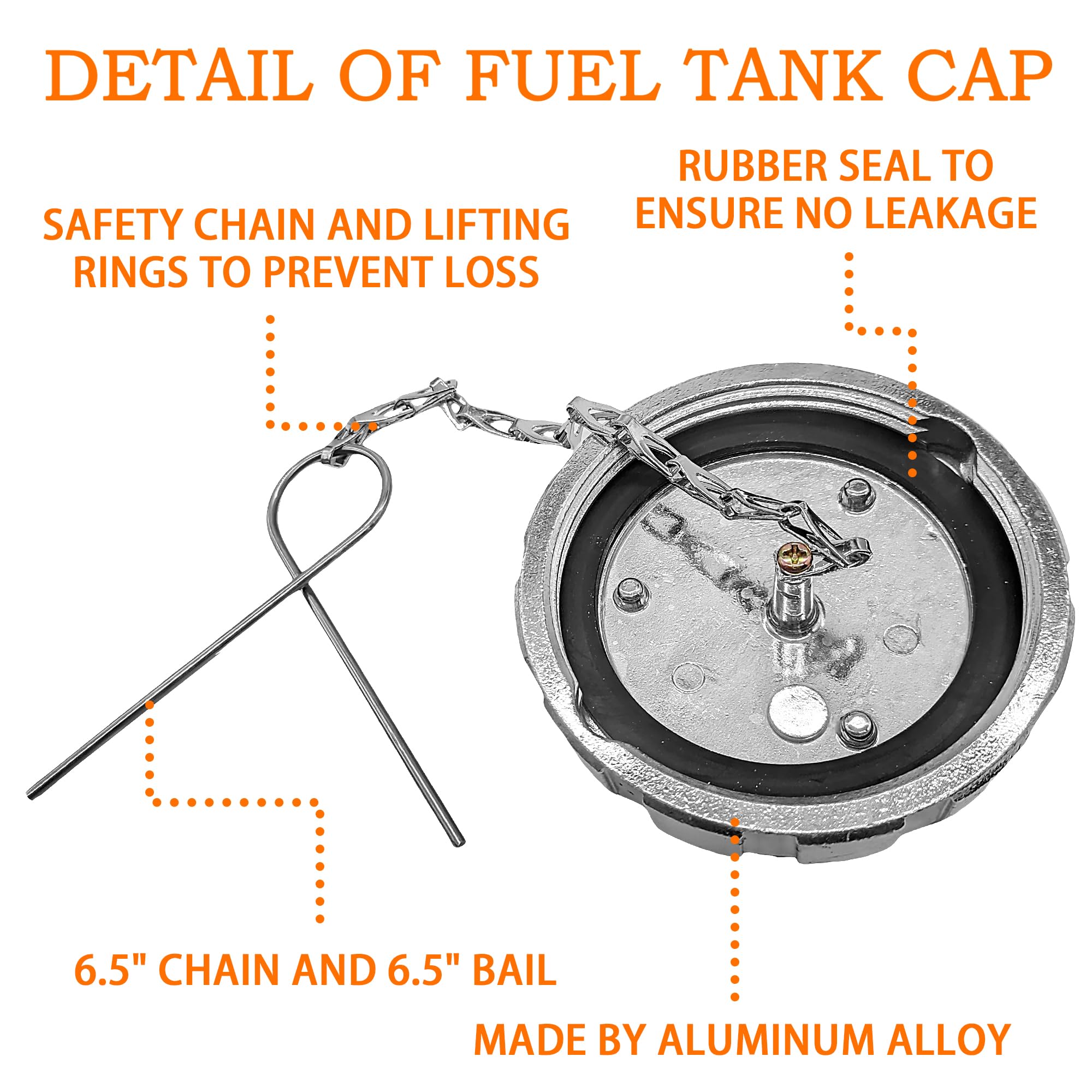 FTA-C-442L Locking Diesel Fuel Cap - Direct Replacement For Kenworth Trucks (Made In USA, 60-Day Warranty)