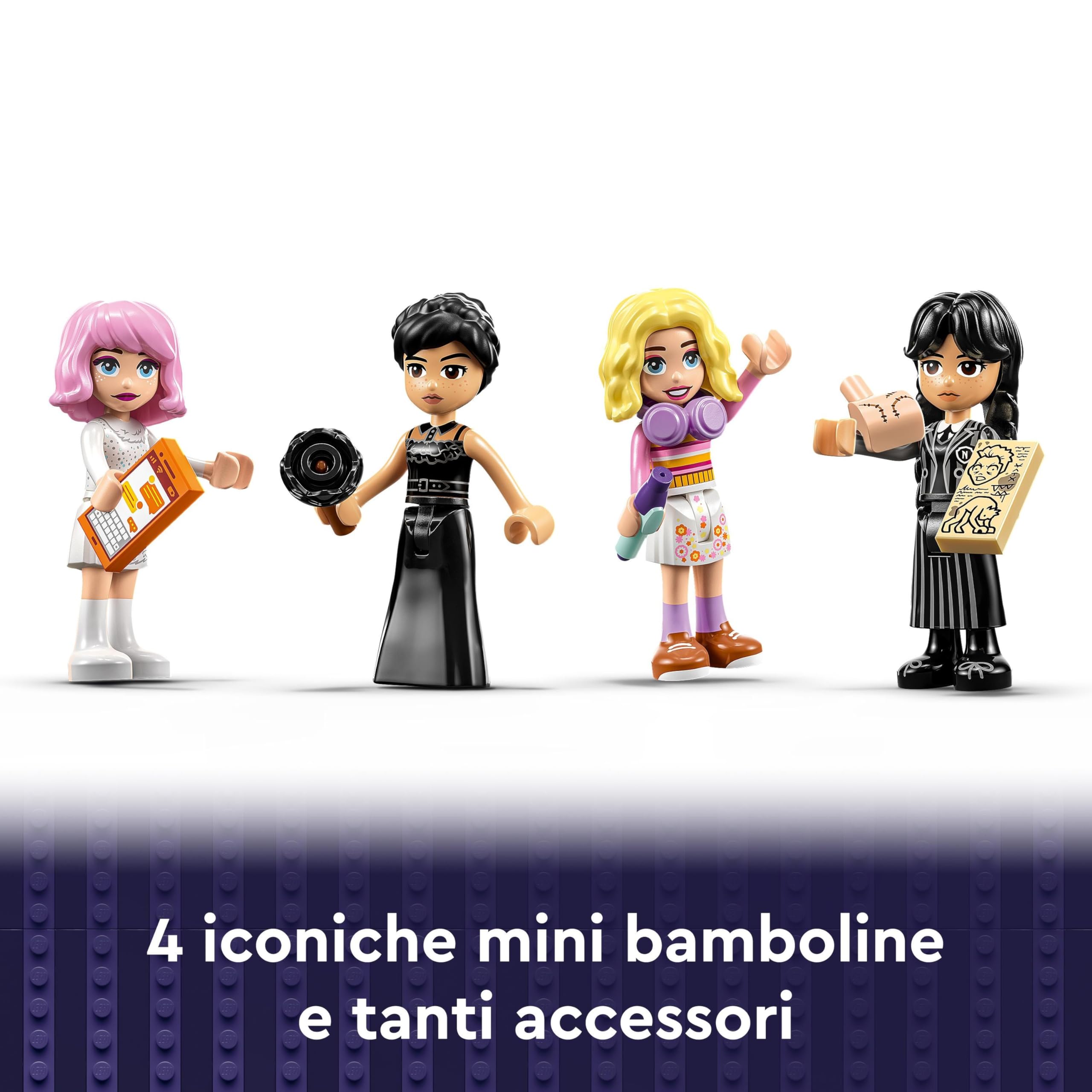 LEGO Wednesday Il Dormitorio di Mercoledì ed Enid, Modellino di Casa Giocattolo da Costruire con 4 Mini Bamboline, Giochi Creativi per Bambini e Bambine da 10 Anni, Idea Regalo da Collezione 76781