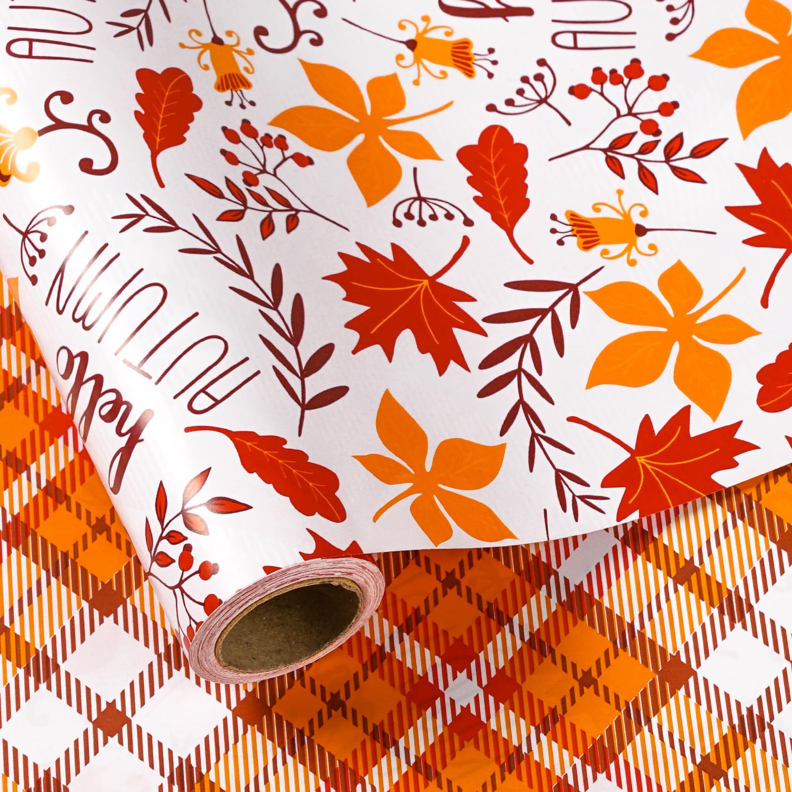 LeZakaa Fall Reversible Wrapping Paper