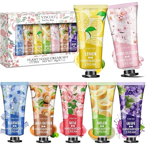 7 Pack Hand Cream Gifts Set For Women,Hand Lotion Travel Size in Bulk for Dry Cracked Hands,Mini Hand Lotion for Valentines Day Gifts,Appreciation